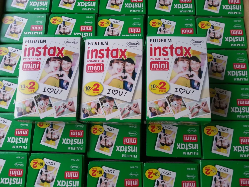 100% оригинальная мини пленка Fujifilm Instax с белым краем 400 шт для Fuji Мини камеры