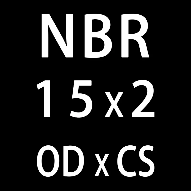 50 шт./лот резиновым кольцом черный NBR уплотнительное кольцо OD14/15/16/17/18/19/20*2 мм Толщина колцеобразное уплотнение прокладки нитриловые масляное кольцо шайба - Цвет: OD15mm