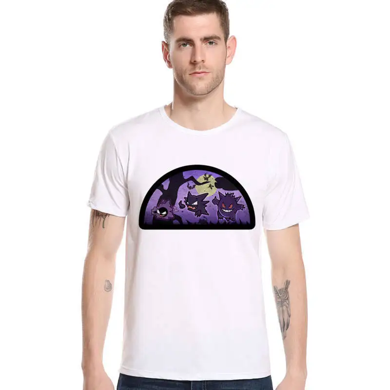 New Brand Fashion Men's T-shirts Pokemon Pikachu Harajuku Printed Tops Summer Cotton Short Sleeve O neck Punk Anime Top L1R6 | Мужская
