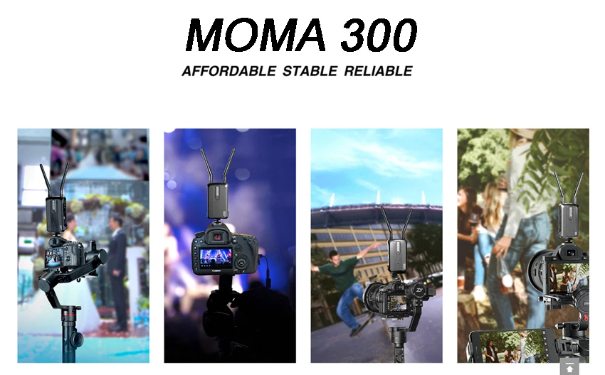 MOMA 300 300FT HDMI Беспроводная система передачи видео для 5D/GH5/A7RM3 камеры 1080P HDMI передатчик и приемник