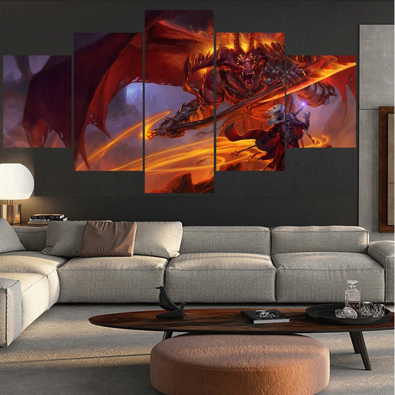 5 панелей настенные художественные картины для дома декоративный меч Coast Легенда