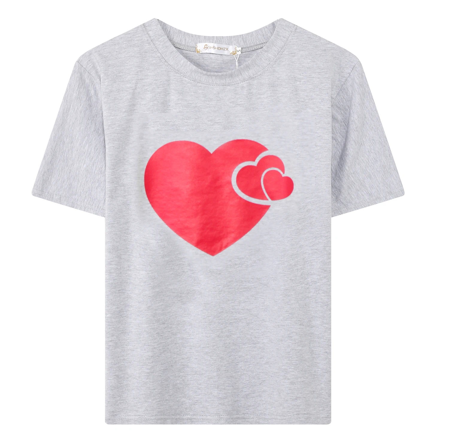 Женская Модальная Футболка harajuku летняя хлопковая с принтом Love размера плюс camisetas