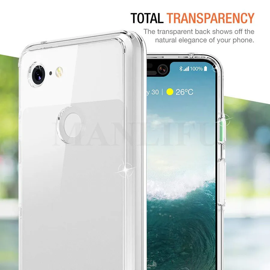 Прозрачный Мягкий ТПУ силиконовый чехол для телефона Google Pixel 3 XL 2