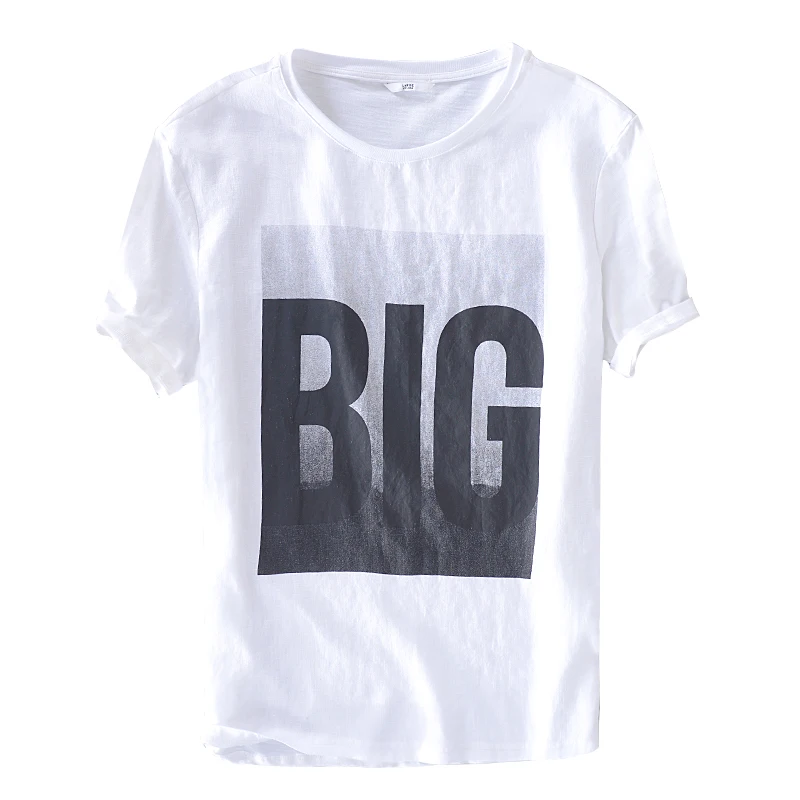 

Новая дизайнерская хлопковая Футболка с большим принтом, Мужская брендовая футболка с коротким рукавом, мужские повседневные модные белые ...
