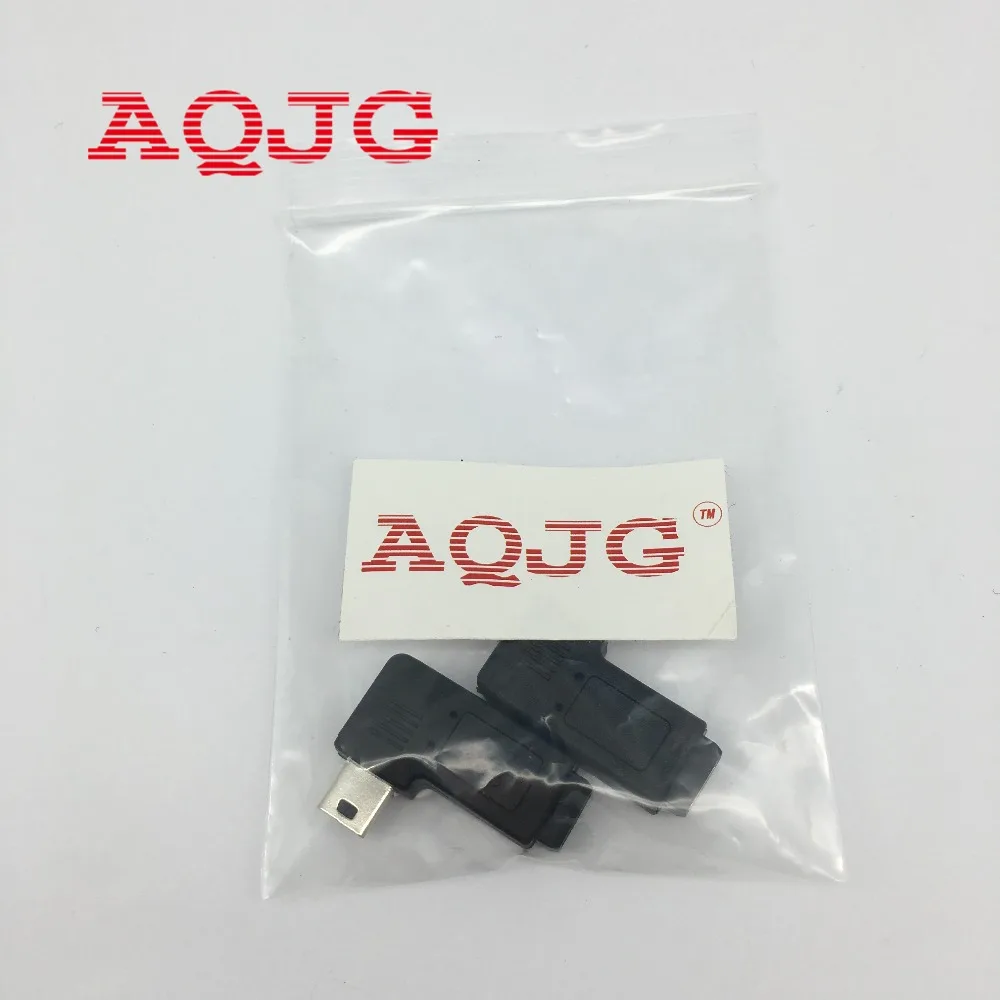 Переходник AQJG с Mini USB Мама на 5Pin папа под углом 90 градусов правый адаптер