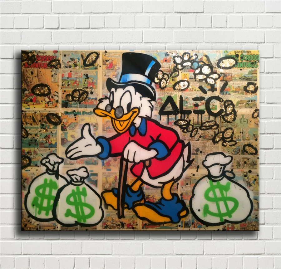 Alec Monopolys Scrooge HD Wall Art Холст с печатью постера живопись декоративная картина для