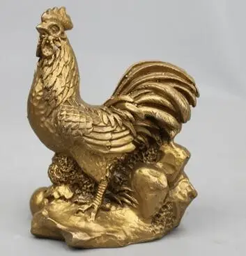 WBY---512 + Китайская латунная медная фэншуй Двенадцать зодиака петух притягивает