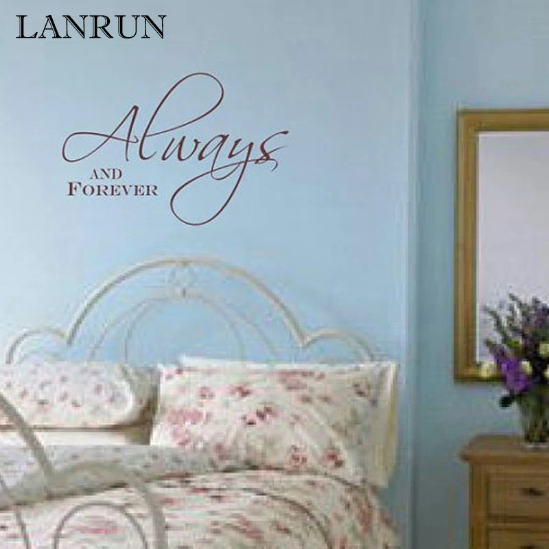 

Always And Forever Home Decorations Creative Wall Decals Home Decor adesivo de parede DIY Removable Vinyl Wall Stickers 5513