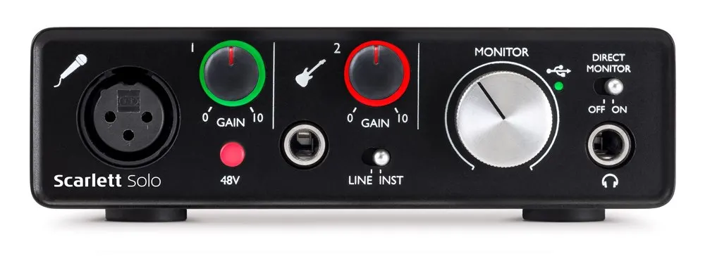Focusrite Scarlett Solo USB аудио Интерфейс звуковая карта 2nd Generation 2 В/2 out для