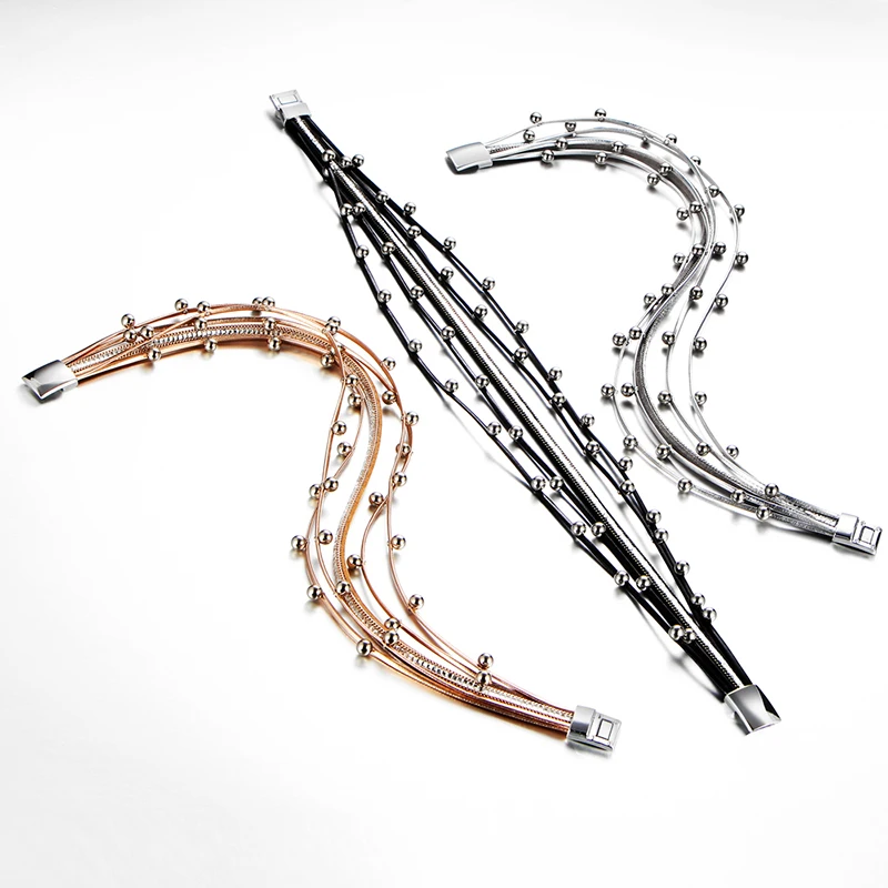 Винтажные многослойные кожаные браслеты IF YOU для женщин Классические веревочные