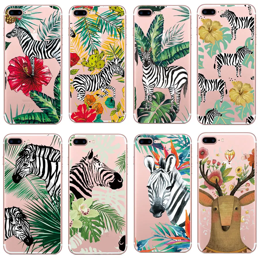 Case For iphone 5s 5 s se Cover Zebra Silicone Soft Shell Apple iPhone 6s 6 7 8 plus x 10 11 Pro Max Bags Funda |