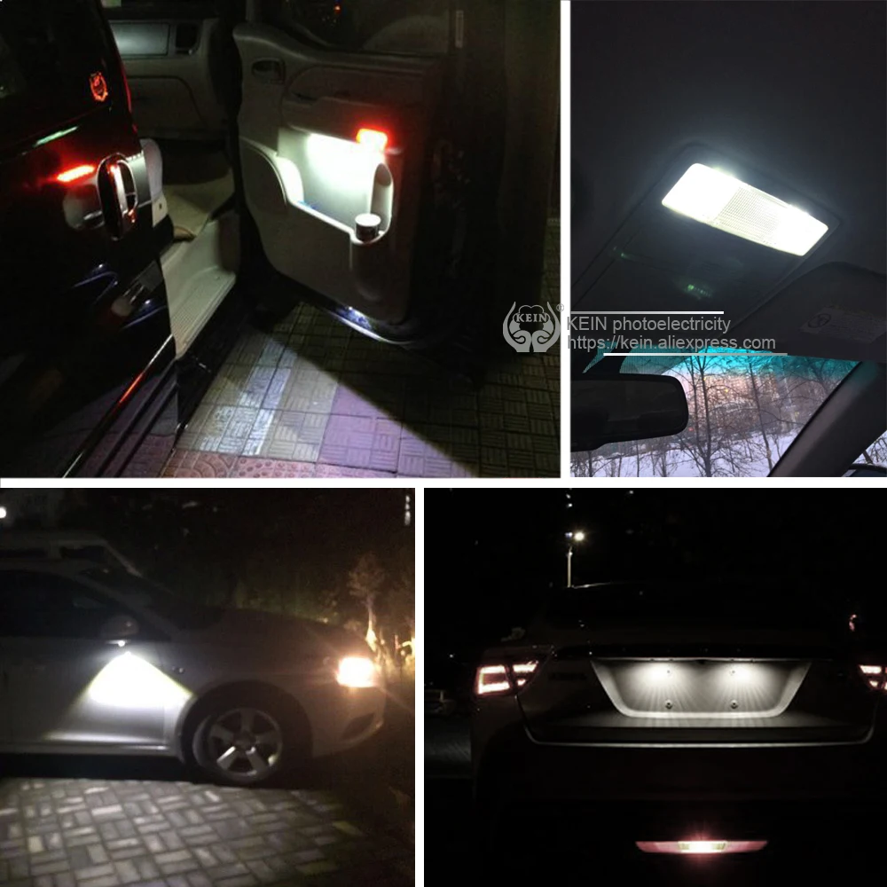 KEIN 2 шт. гирлянда светодиодный автомобильный 31 мм авто 5050 2SMD 3022 3175 DE3175 номерного