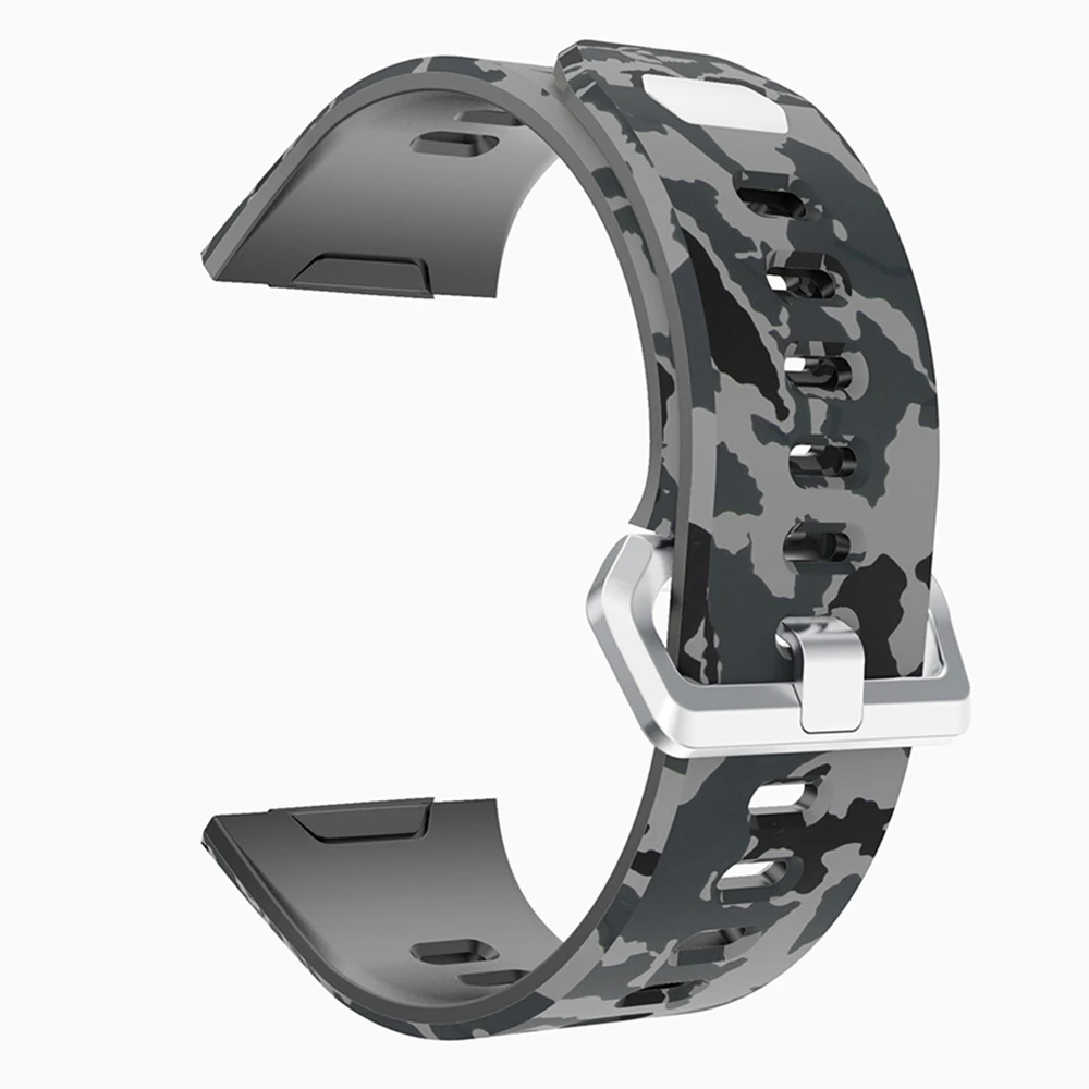 Силиконовый ремешок для спортивных часов браслет умных Fitbit регулируемый сменный