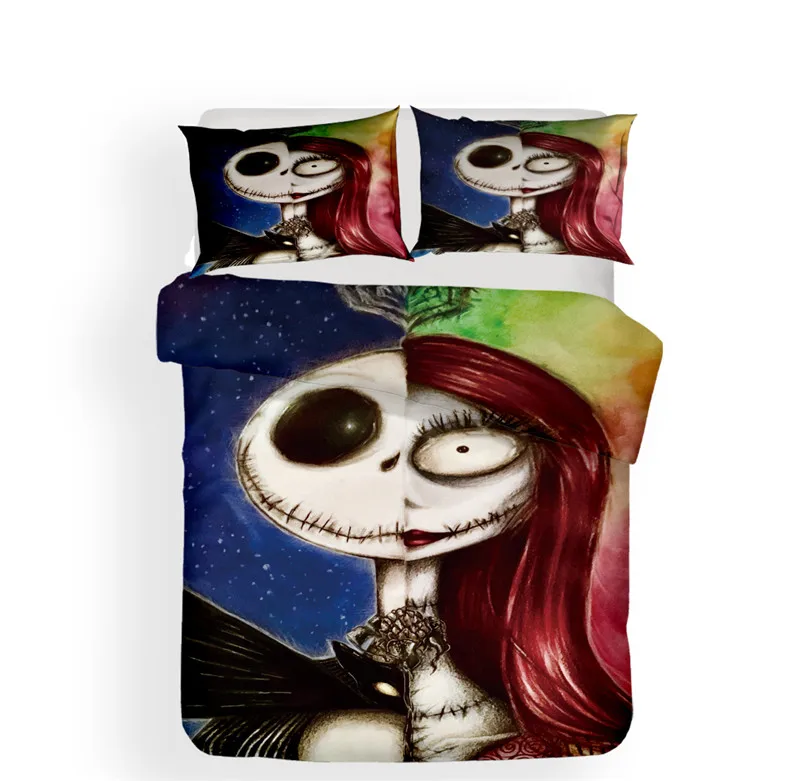 3D двуспальный комплект постельного белья постельный Кошмар перед Рождеством