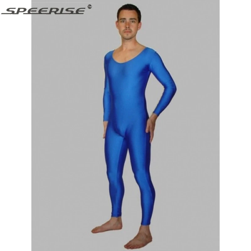 Для мужчин S спандекс комбинезон боди с длинным рукавом нейлон лайкра полной