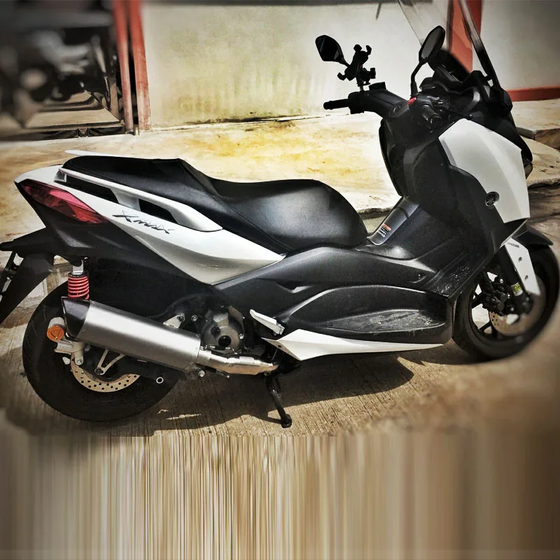 Скользящая установка глушитель выхлопной трубы для yamaha X-MAX 300 XMAX300 X MAX300 средняя соединительная трубка 304 лазерный наконечник для стрелы из нержавеющей стали