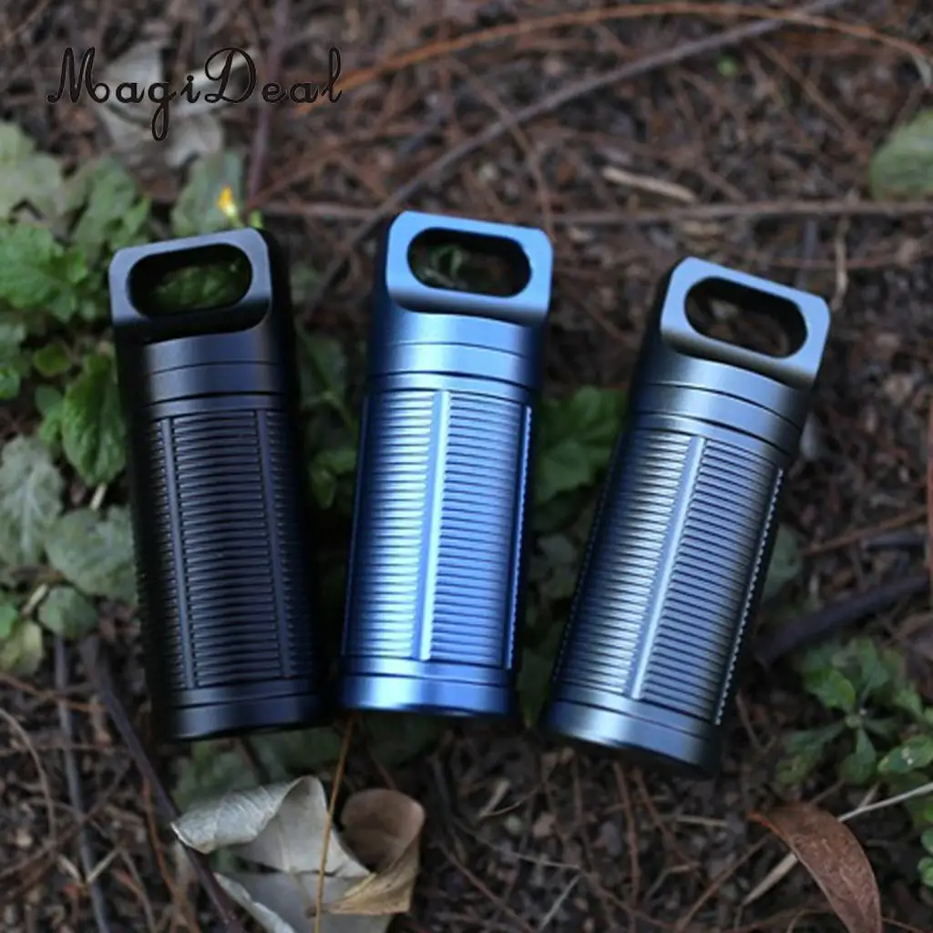 3 шт. титановый Водонепроницаемый миниатюрный футляр для таблеток Капсульная