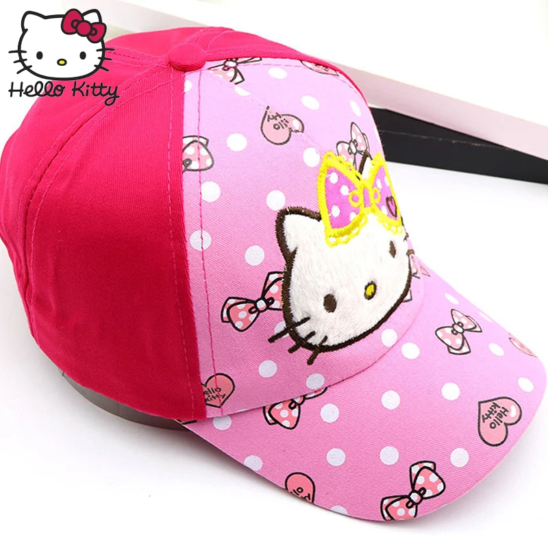 Hello Kitty Cartoon Children Caps Sport Design With Letter Embroidery Adjustable Baseball Hat Kids Baby Outdoor KT | Детская одежда и