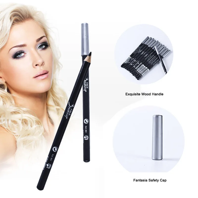 BIOAUNT 1pc Pro Women Black Eyeliner Pencil Makeup Waterproof Brown Eye Liner Pencils Beauty Young Girls' Eyes Pen Make Up Tools |