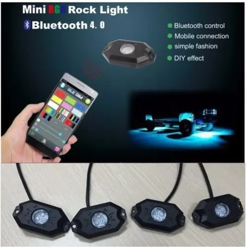 Цветная (RGB светодиодный Рок светильник Наборы с &amp сотовый телефон Управление