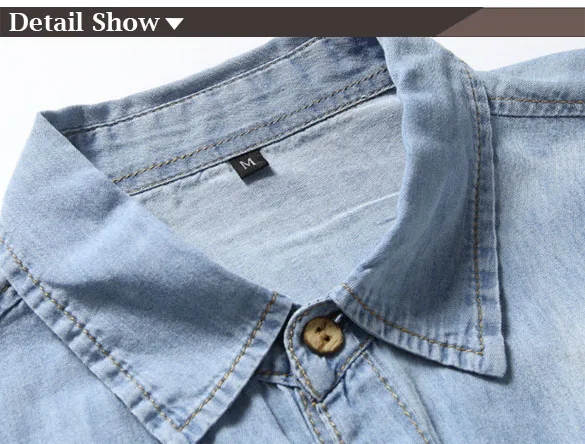Camisa Masculina Высококачественная джинсовая мужская Повседневная рубашка с длинными
