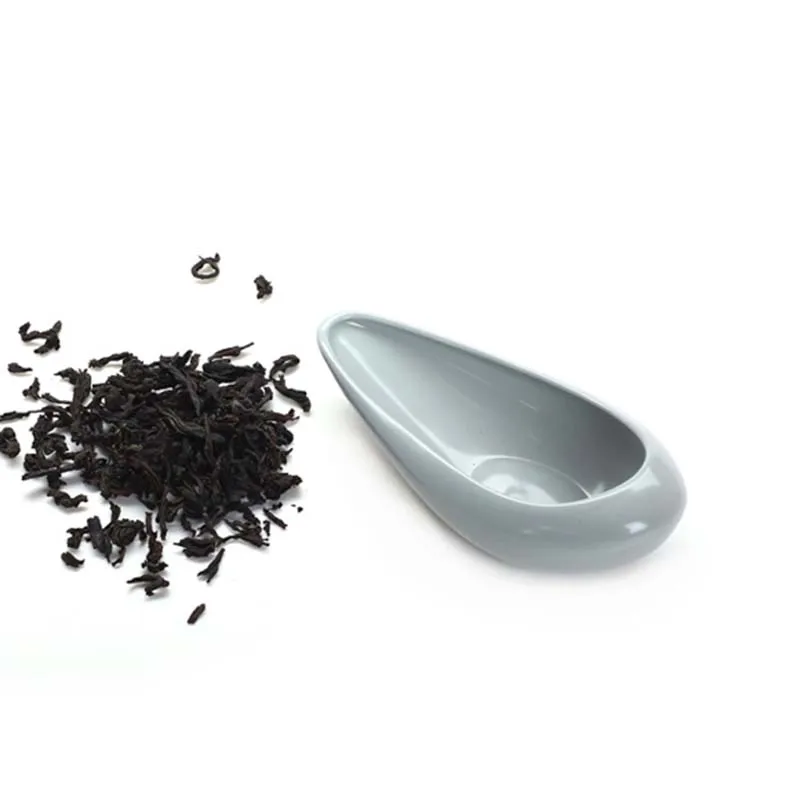 

Japanese-style Ceramic Solid Color Tea Scoops Household Tea Ceremony Accessories Ru Kiln Tea Shovel Holder Teaware Tools Gifts