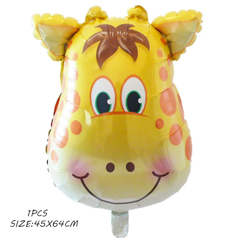 1pcs giraffe 1 комплект латексные воздушные шарики в виде животных зеленые джунгли тематические вечерние шары Детские фольгированные шары для детского душа день рождения Декор детские игрушки мяч - Цвет: 1pcs giraffe