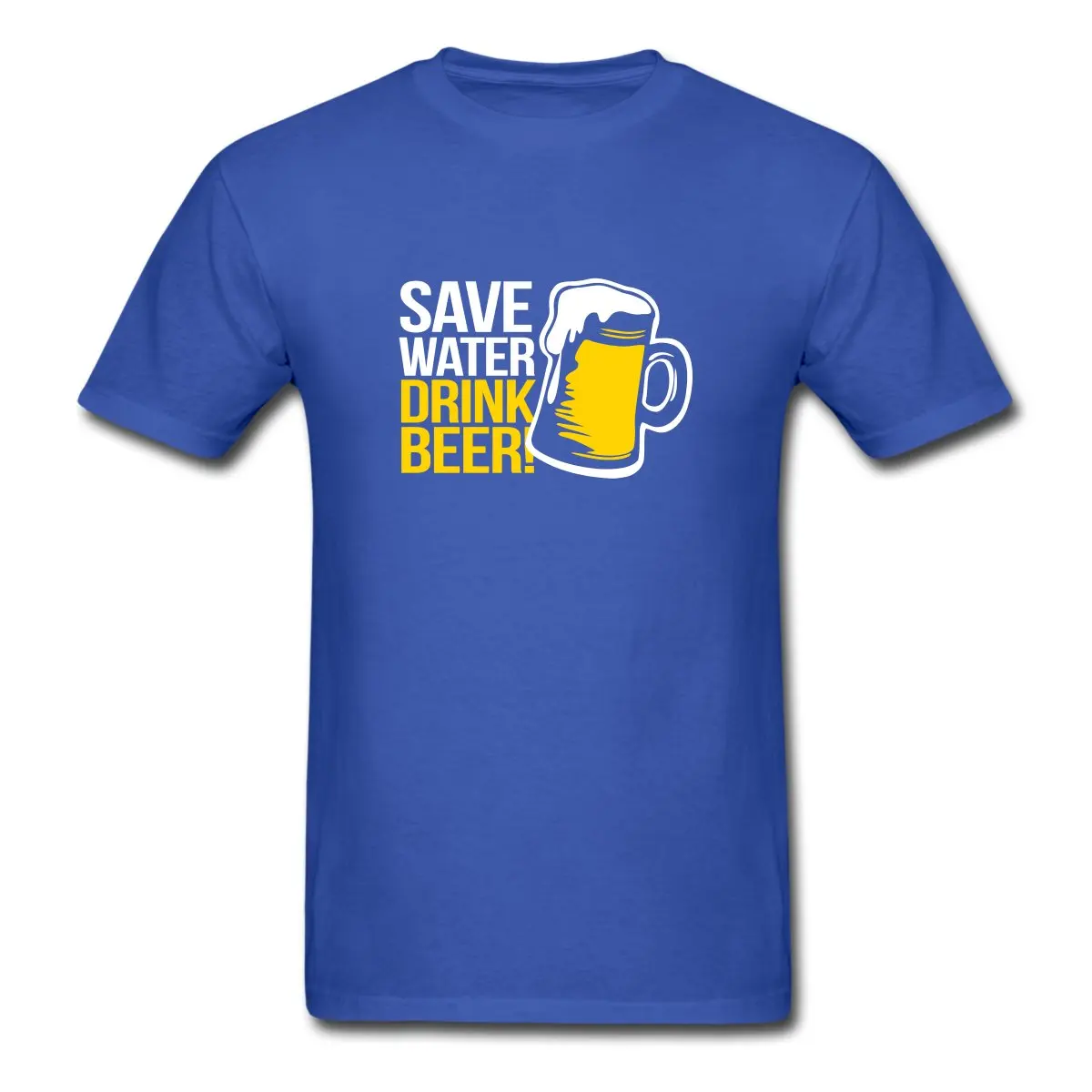 Мужская футболка с надписью Save Water-Drink Beer Новое поступление мужские футболки