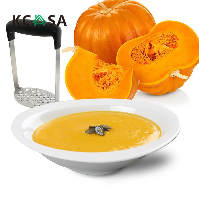 KCASA KC-PS031 Stainless Steel Potato Pumpkin Mud Pressure Machine Vegetable Press Masher Crusher Squeezer for kitchen tools | Дом и сад