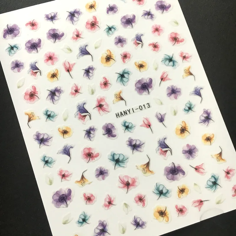 Hanyi-13 Новейшие 3d наклейки для дизайна ногтей SOLONAIL hanyi-19 flower-19 Stamp шаблон Переводные картинки инструмент DIY Инструменты для украшения ногтей - Цвет: Hanyi-13