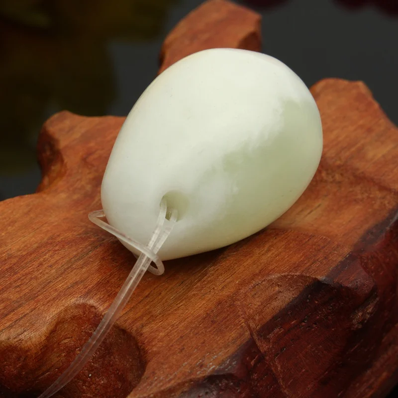 Шарики Из Белого Натурального нефрита KiWarm 3 шт.|Камни| |