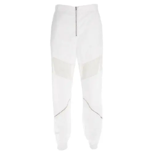 Белый Woherb Summer Harajuku Cargo Pants Women Full Length White Trousers Modis Gauze Patch Perspective High Waist Pant 22655 - Цвет: Белый