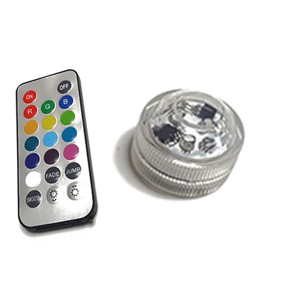 1 Controller 1 Lamp 3 Led RGB погружной светильник с дистанционным управлением, на батарейках, подводный Ночной светильник, ваза, чаша, для улицы, для сада, вечерние, украшения - Испускаемый цвет: 1 Controller 1 Lamp