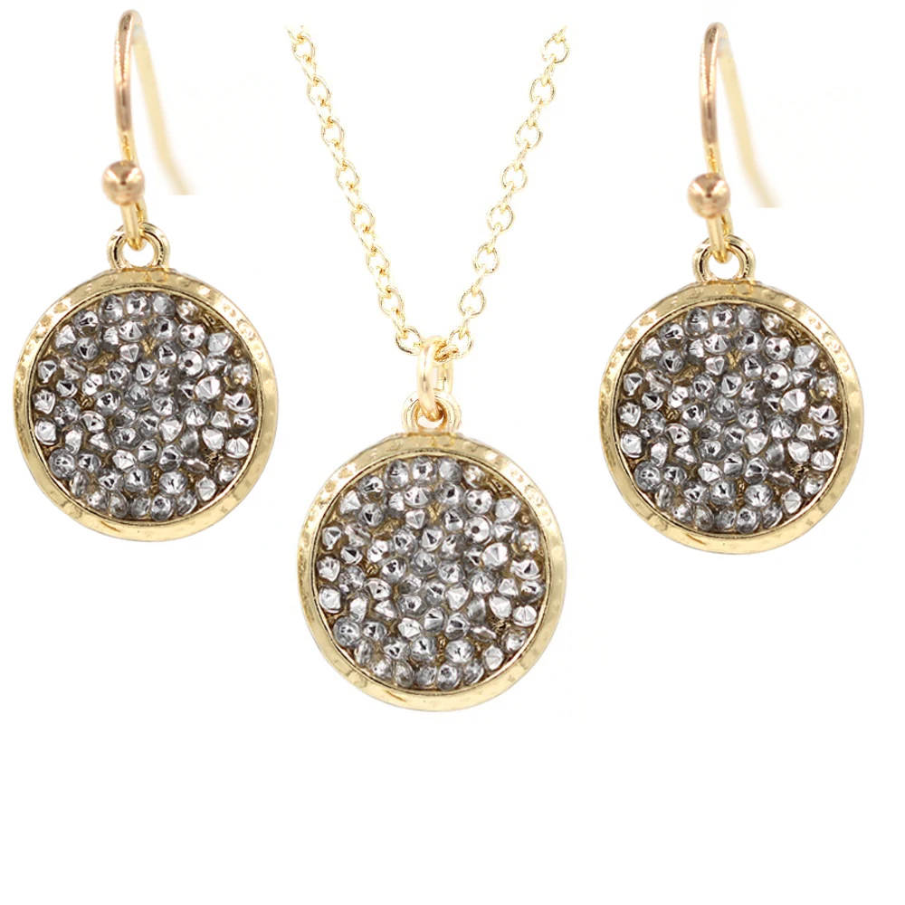 New Fashion 2019 Small Disc Crystal Geometric Water Drop Earrings For Women | Украшения и аксессуары