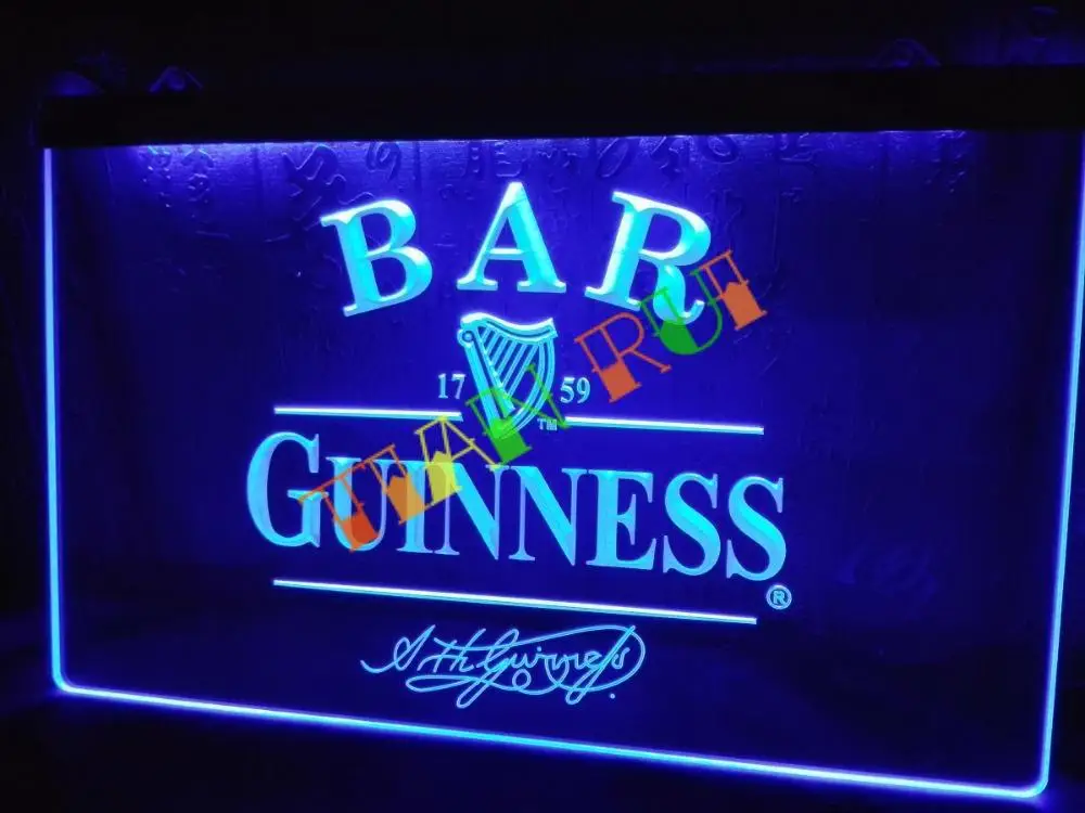 

LA427- BAR пиво Гиннесс светодиодный неоновый Световой знак
