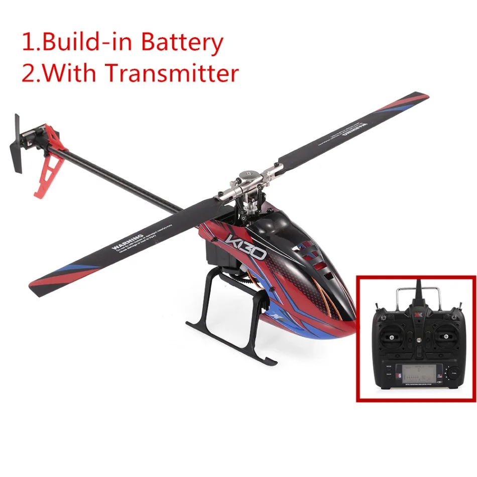 WLtoys XK K130 2,4G 6CH Радиоуправляемый вертолет и передатчик с 9200KV бесщеточный 3D6G Flybarless FUTABA S-FHSS трюк с 3 батареями - Цвет: 1 Battery