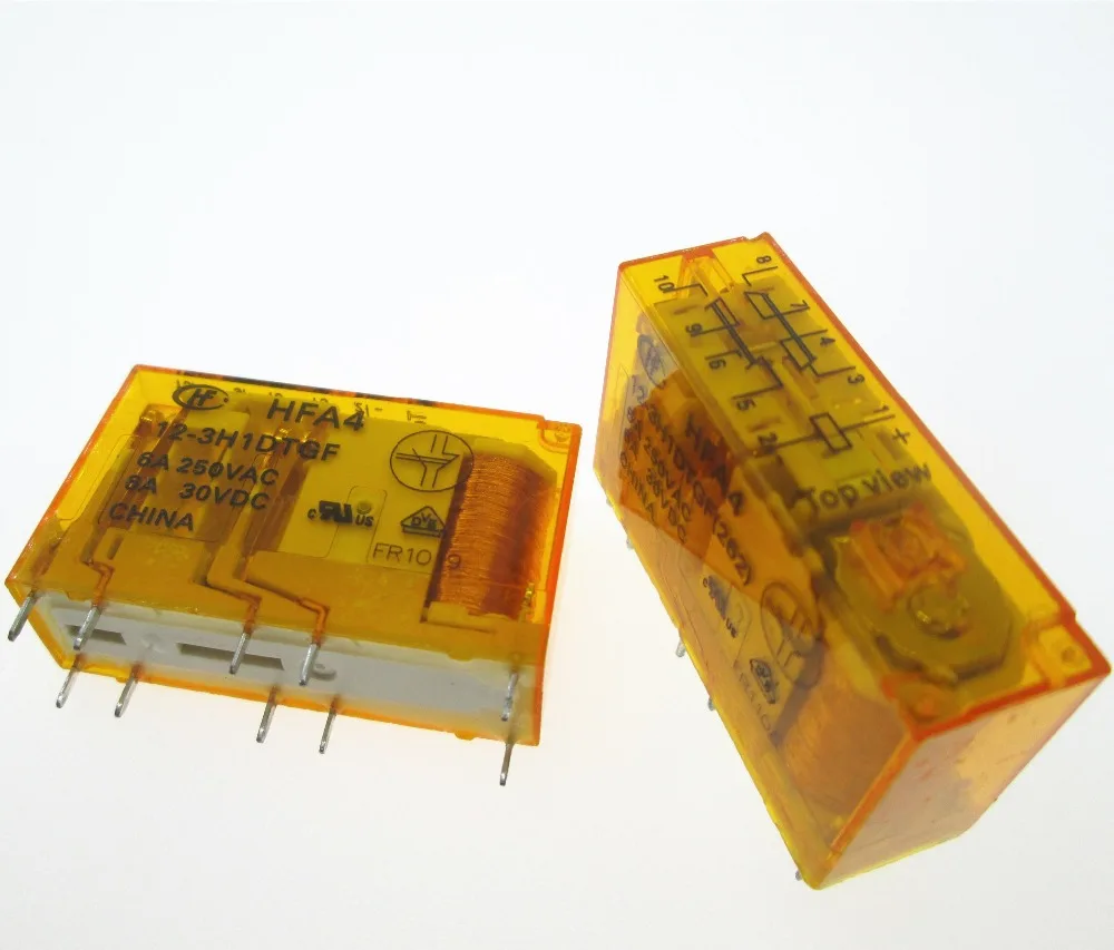 Защитное реле 12V HFA4 12-3H1DTGF HFA4-12-3H1DTGF HFA4123H1DTGF 12V 6A 250VAC 10PIN