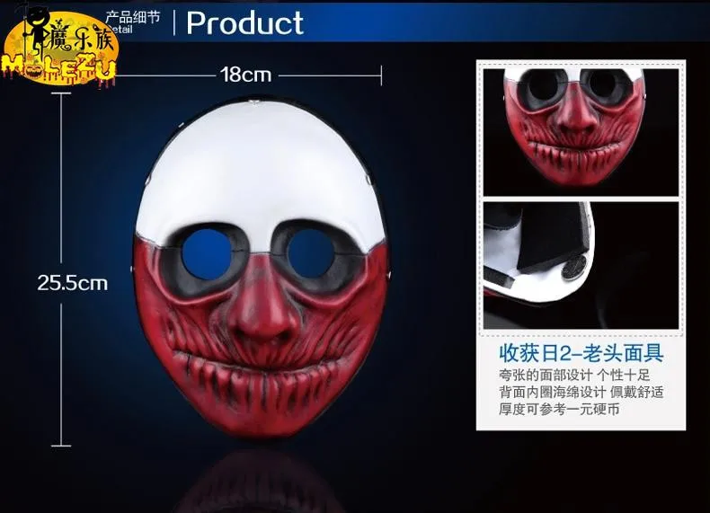Высококачественные Payday 2 Ant Бэтмен V вендетта Бог смайлик смолы маски вечеринка Хэллоуин Косплей Маскарад праздничные вечерние принадлежности