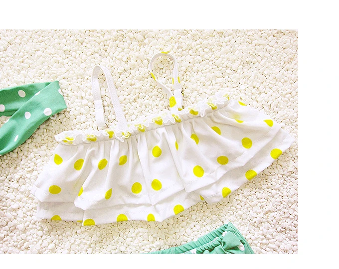 3 pcs Girl Swimsuit Two Pieces Children's Swimwear Swim Suits Children Split Bikini Sets Bathing Suit Biquini Infantil