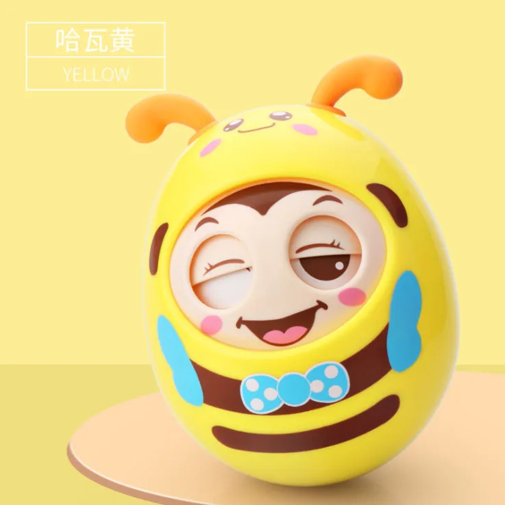 Игрушка-неваляшка детские игрушки для новорожденных пчела ChimeToys со звуком большой размер кивающая кукла Новинка Развивающие игрушки - Цвет: yellow