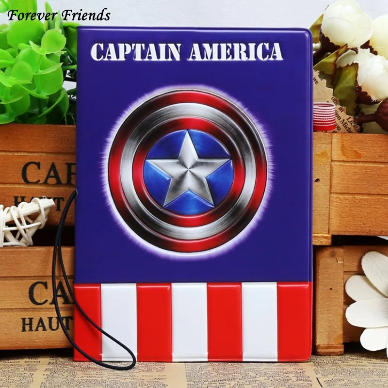 ForeverFriends Марвел Капитан Америка щит мерный паспорт сумка тисненый держатель