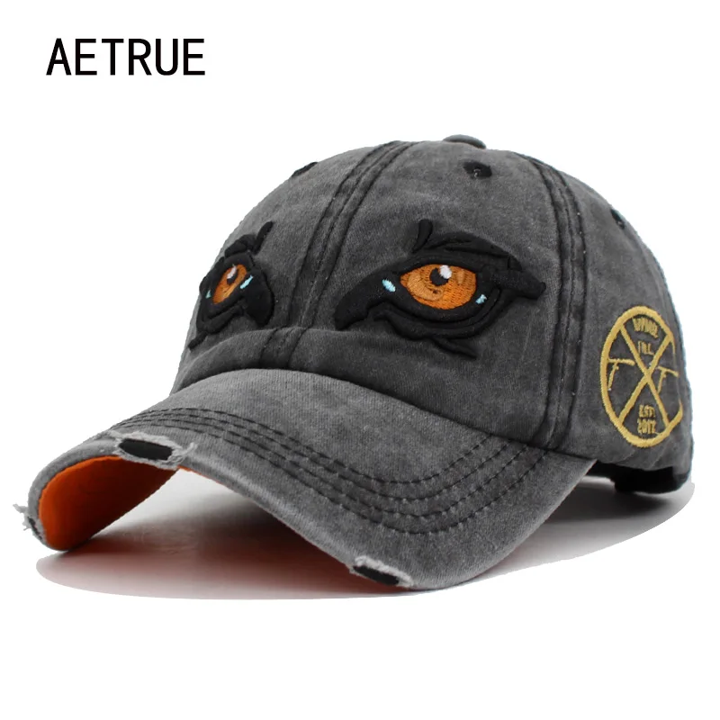

AETRUE Baseball Cap Men Women Hats Caps For Men Snapback Cotton Embroidery Eye Casquette Brand Bone Gorras Retro Washed Hat Cap