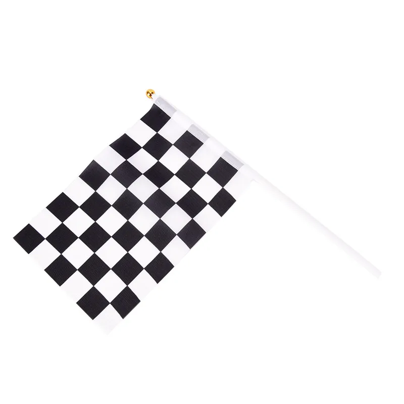 5 шт./лот Высококачественный и недорогой клетчатый флаг с сигналом руки флаги