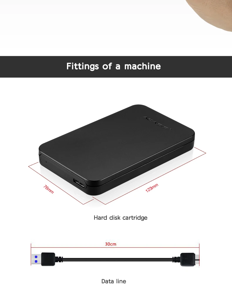 Acasis HDD жесткий диск для ноутбука корпус жесткого диска SATA USB 3,0 Корпус HDD 2,5 Пластик Цветной корпус жесткого диска шкатулка Disco Duro#35