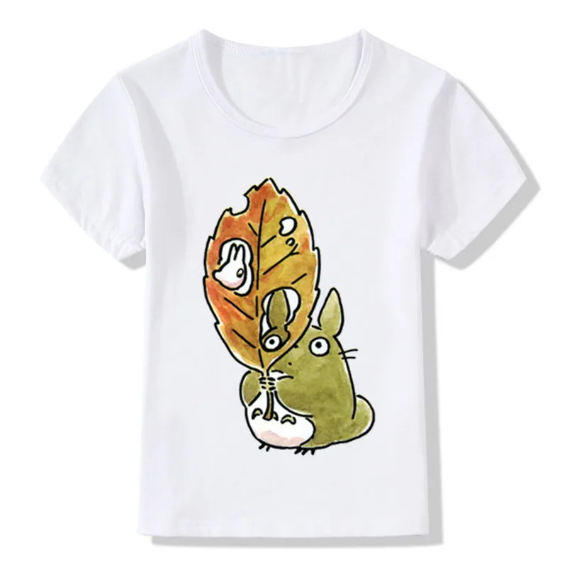2018 забавные детские футболки с аниме Мой сосед Тоторо летние топы одежда для