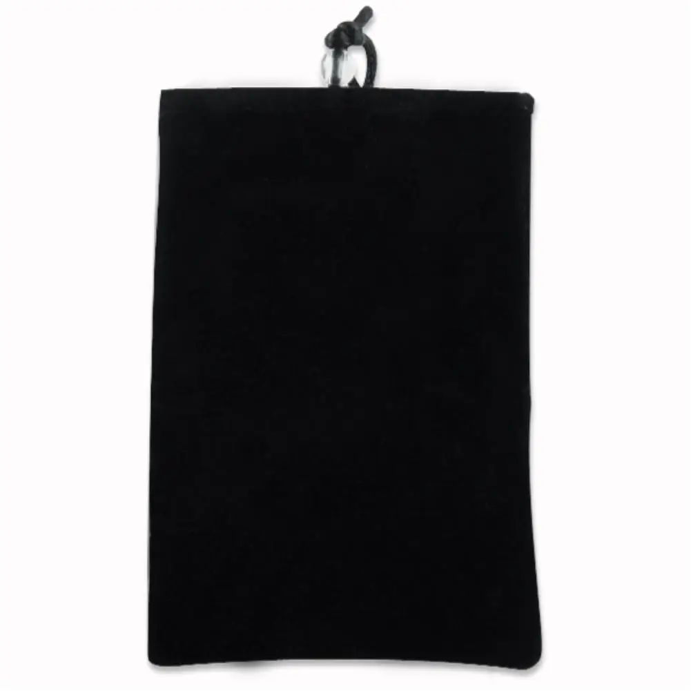 Black Portable Soft Velvet Cloth Drawstring Pouch For 4.5" Phone /Power Bank Velvet Packaging Bags& Gift bags For PDA Gadgets Objects - Цвет: Black