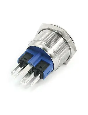 DC24V желтый светодиодный переключатель Angel Eye DPST 22 мм резьба мгновенная