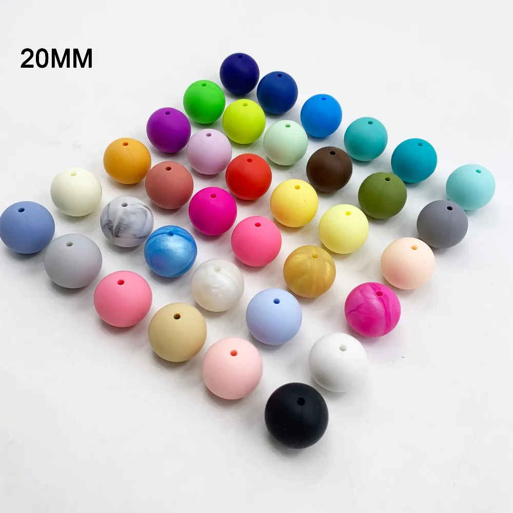 Бесплатная доставка силиконовая бусина 20 мм без бисфенола А для детского жевания