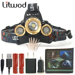 Светодиодный налобный фонарь Z40 с ИК-датчиком, Головной фонарь с фокусировкой, 13000Lm T6, перезаряжаемый светильник для рыбалки