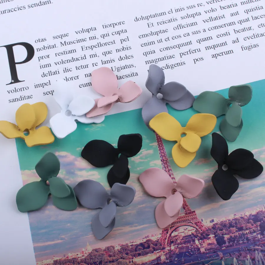 Новинка 23*27 мм эмаль резиновый сплав 3D цветок сделай сам ювелирное изделие